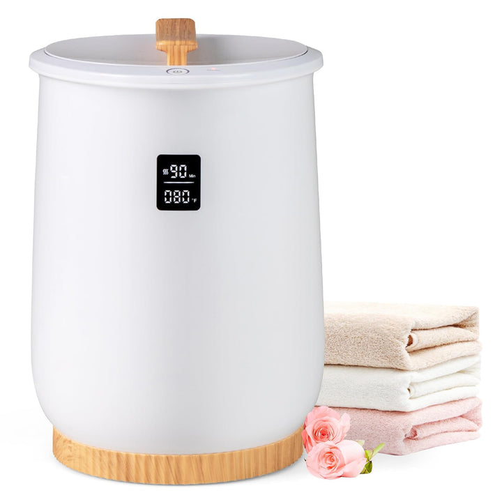 RELAX4LIFE 20L Handtuchwärmer, Handtuchtrockner elektrisch mit LED-Anzeige & 4 Timer-Einstellungen,
