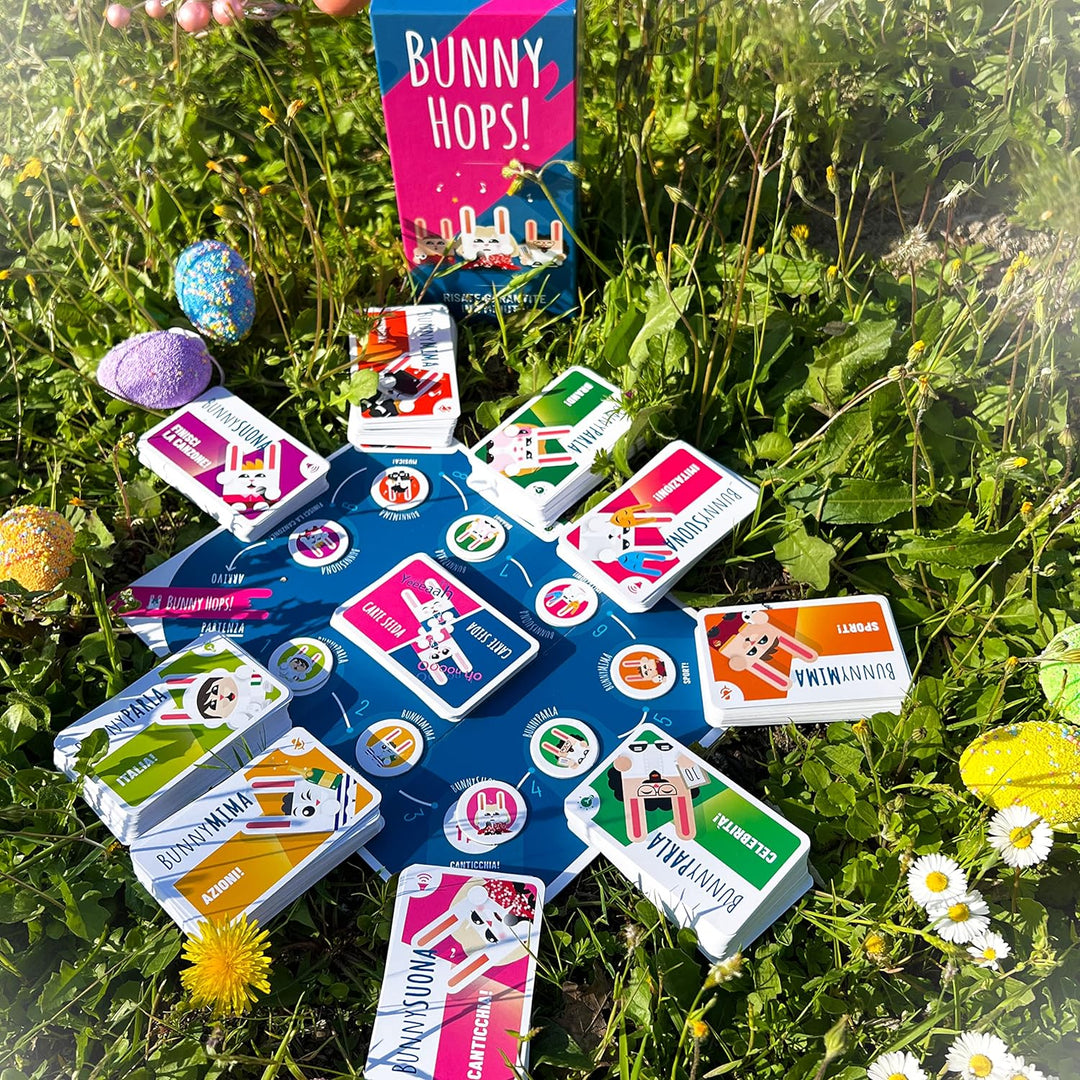 Asmodee Bunny Hops, Brettspiel, Partyspiel, 4-16 Spieler, ab 14 Jahren, italienische Ausgabe
