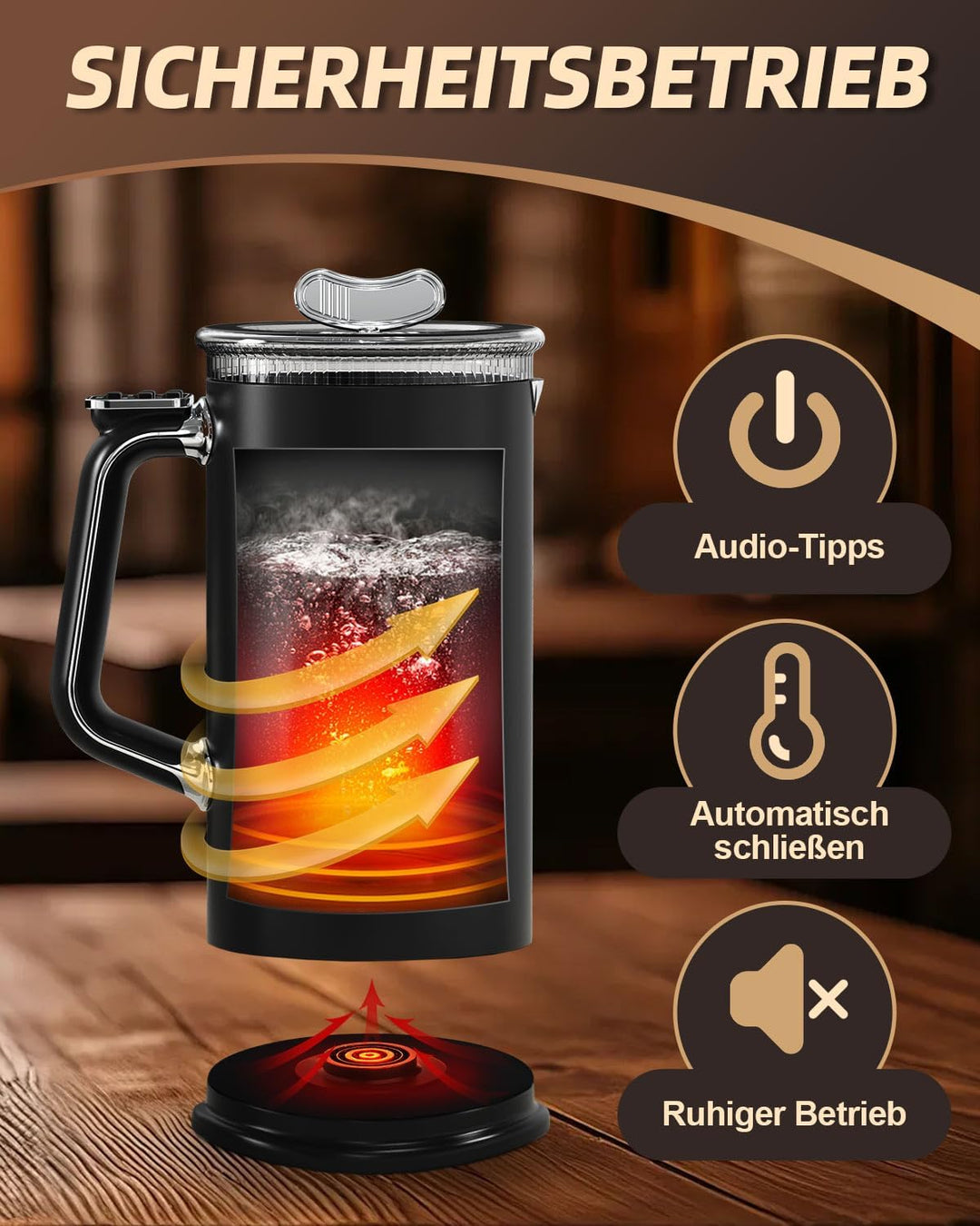 Trongle Milchaufschäumer Elektrisch 4-in-1, 2026 New Automatischer Milchaufschäumer 350ml Grosses Fa