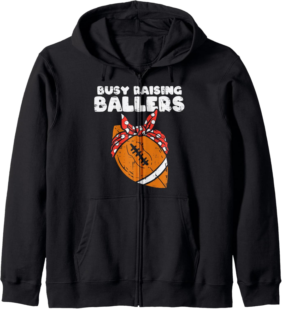 Busy Raising Ballers American Football Polka Bandana Damen Kapuzenjacke