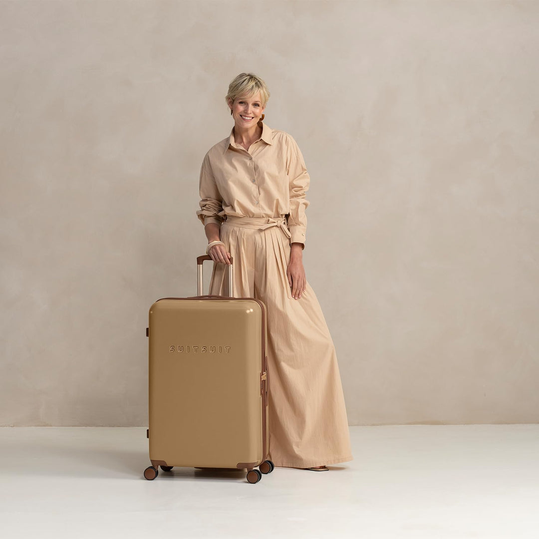 SUITSUIT Koffer Gross 76 cm - Hartschalen Reisekoffer mit Rollen - TSA-Schloss - 94 L - Fab Seventie