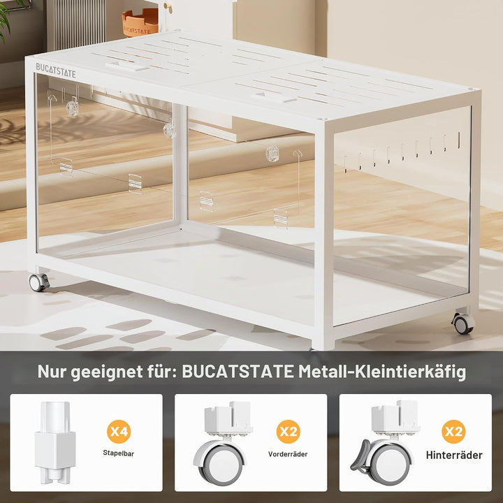 BUCATSTATE Universal-Rad- und Staplerzubehör, Käfigzubehör, das Bewegen und Stapeln Unterstützt, nur