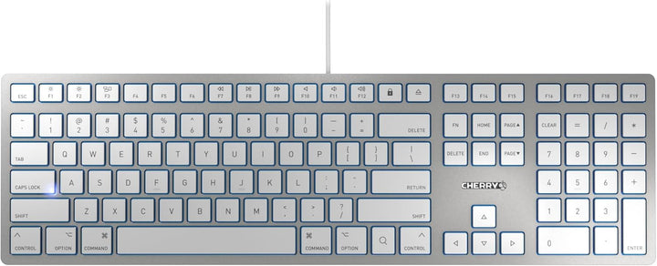 CHERRY KC6000 Slim for MAC - Corded Keyboard - USB - Silver (US-International), KC 6000 SLIM weiss-s