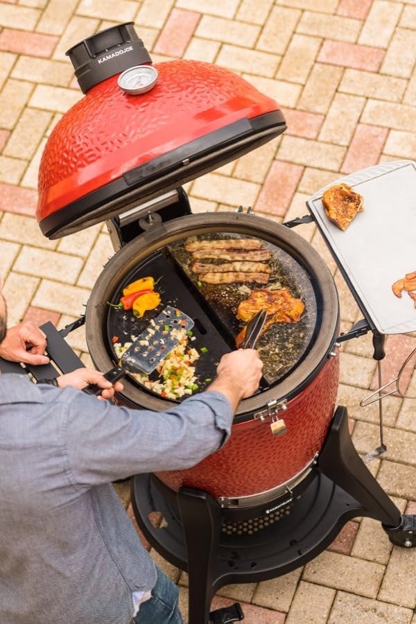 KamadoJoe KJ-HCGSSTONE, Halbmond Speckstein Kochfläche Grillzubehör Kompatibel mit Kamado Joe Classi