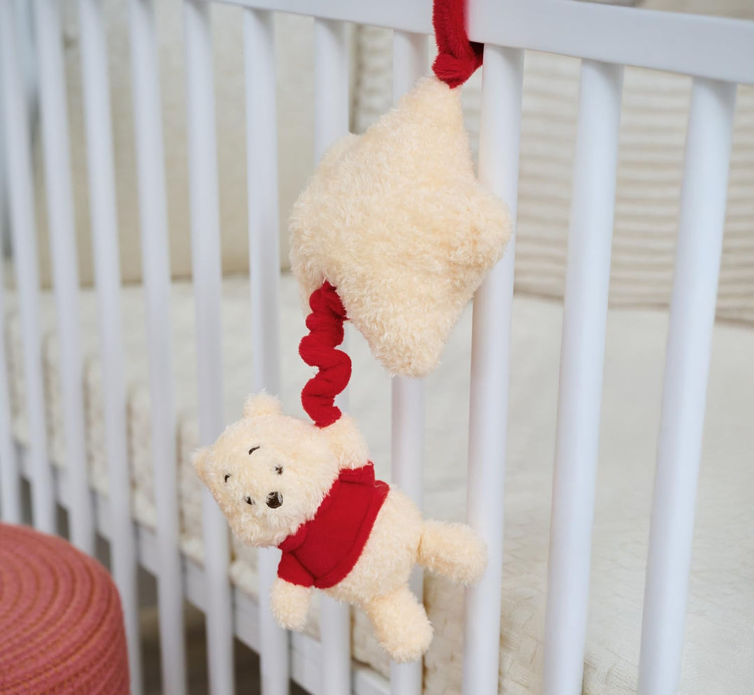Disney Winnie Puuh Spieluhr aus Plüsch – Kuscheltier mit Einschlafmelodie, weicher Stoff, detailreic