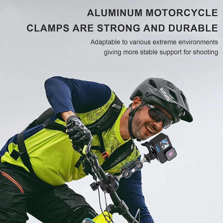 REYGEAK Fahrrad Lenker Halterung Klemme Motorrad Rohrhalterung Kompatibel für GoPro Hero 12/Hero 11/