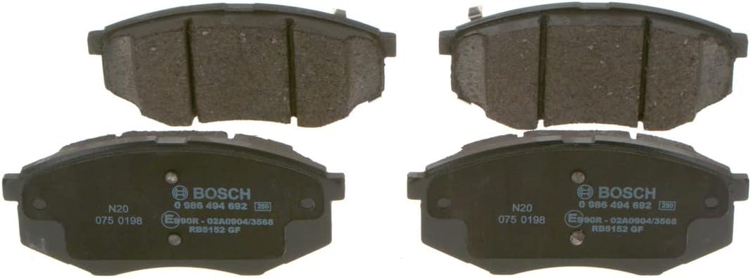 Bosch BP1687 Bremsbeläge - Vorderachse - ECE-R90 Zertifizierung - vier Bremsbeläge pro Set