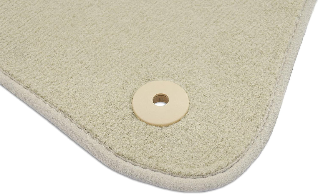 Beige Velour Fussmatten Satz für BMW 5 F10 / F11 (2010-2013) - Premium Qualität - 4-teilig - Passgen