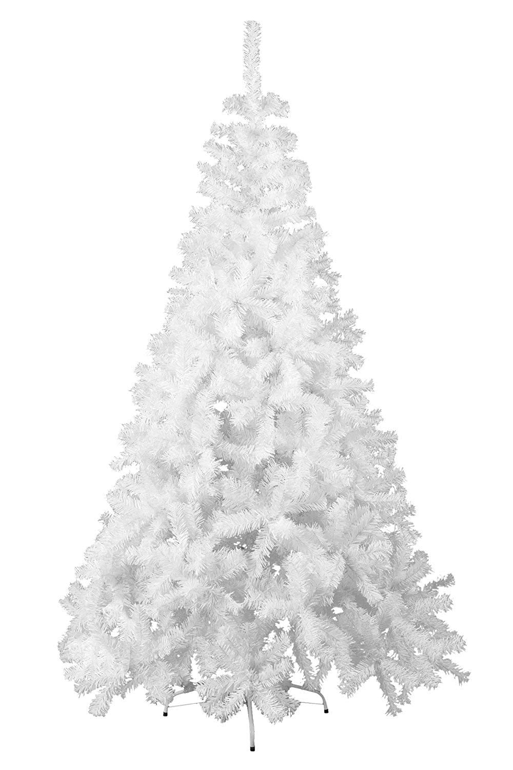 HENGMEI 240cm PVC Weihnachtsbaum Tannenbaum Christbaum Weiss künstlicher mit Metallständer ca. 880 S