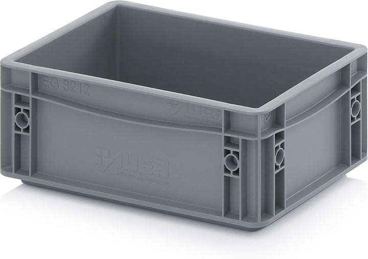 Auer Packaging 8x Eurobehälter 30 x 20 x 12 grau inkl. gratis Zollstock 8er Set