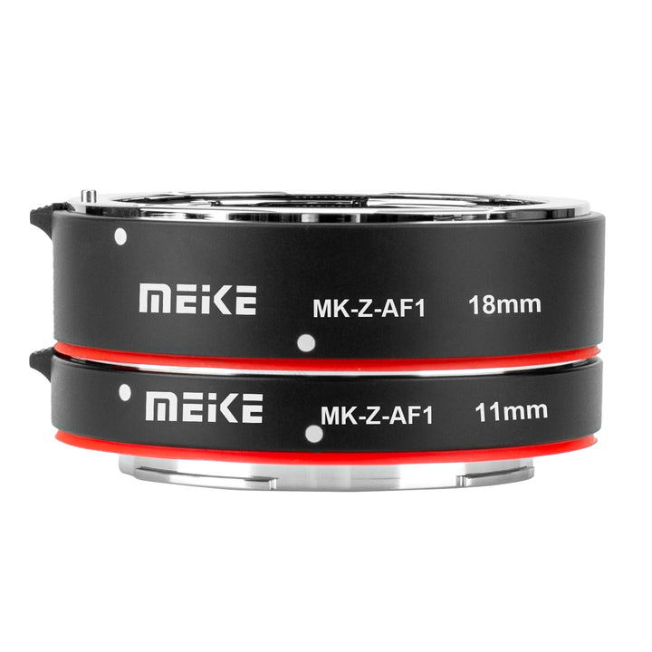 Meike MK-Z-AF1 Metall Autofokus Makro Verlängerungsrohr Set (11mm+18mm) Kompatibel mit Nikon Z5 Z6 Z