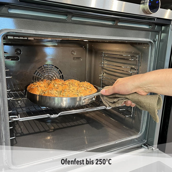 SCANPAN CS+ Wokpfanne Induction 32 cm | 5-schichtige Konstruktion | Für alle Herdarten geeignet | Mu