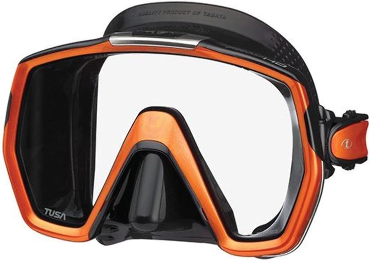 Taucherbrille Tusa Freedom HD - einglas tauchmaske schnorchelmaske erwachsene profi (M-1001) schwarz