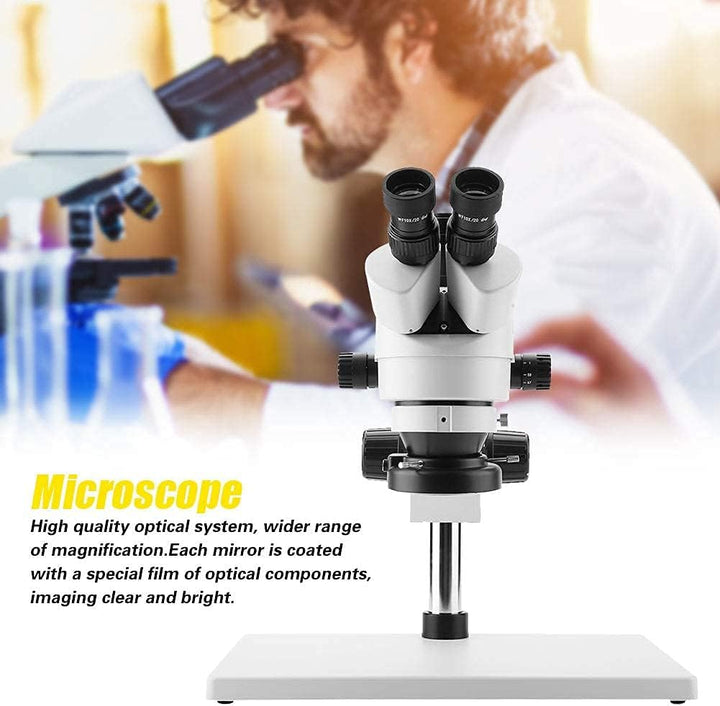 3,5X-90X Trinokular-Stereo-Zoom-Mikroskop Einstellbarer Tri-Vision-Arbeitsabstand von 30 bis 165 mm