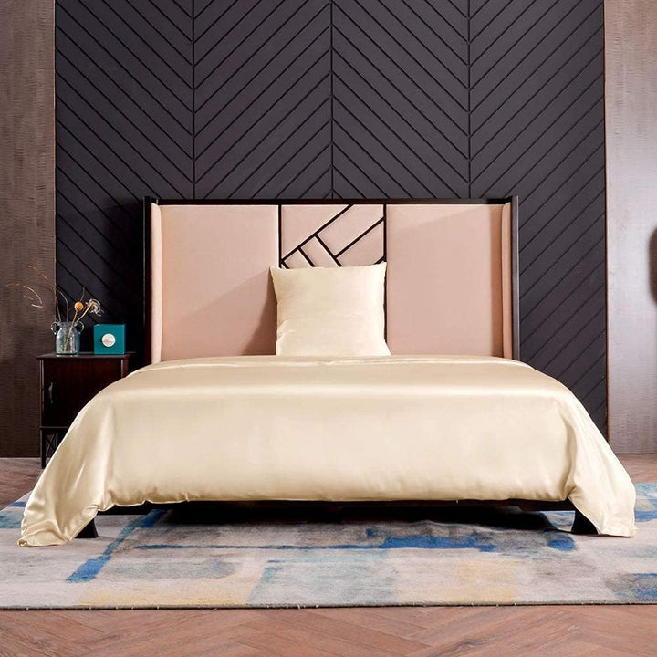THXSILK Seidenbettwäsche Set 2 teilig, Bettbezug 135 x 200 cm und 80 x 80 cm Kissenbezug, Hypoallerg