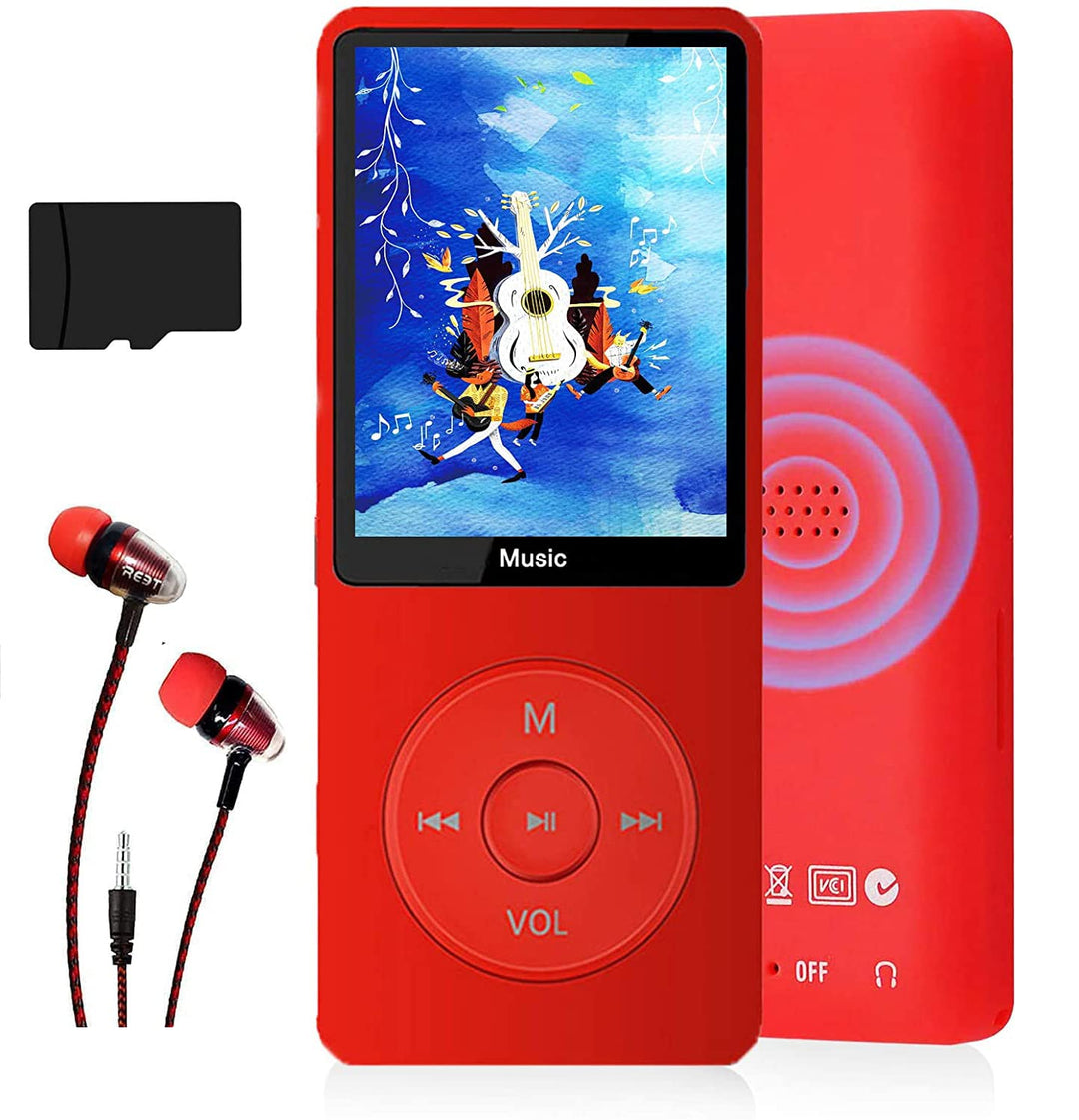 MP3-Player, Musik-Player mit 16GB Micro SD Karte, Ultra Slim Musik-Player mit eingebautem Lautsprech