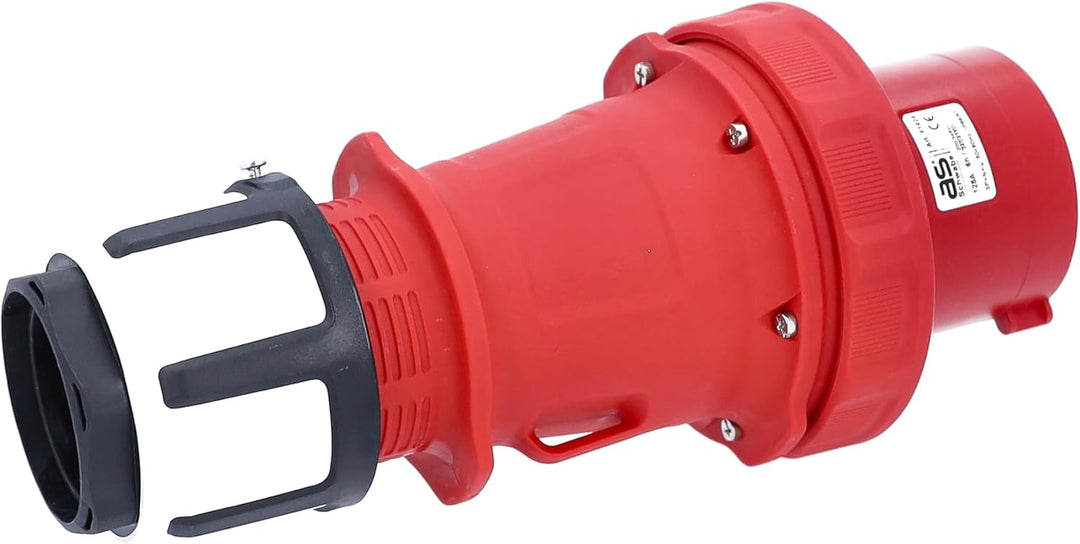 as - Schwabe 61424 MENNEKES CEE-Stecker 400V 125A, rot, mit Schraubanschluss CEE Stecker 400 V / 125