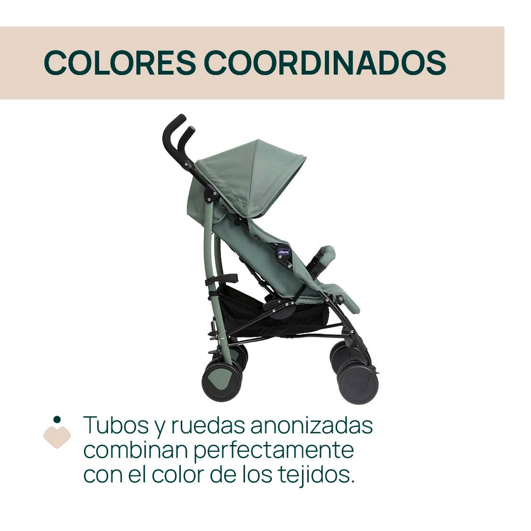 Chicco Echo Light Kinderwagen, Buggy von 0 Monaten bis 22 kg, verstellbare Rückenlehne, geräumiger S