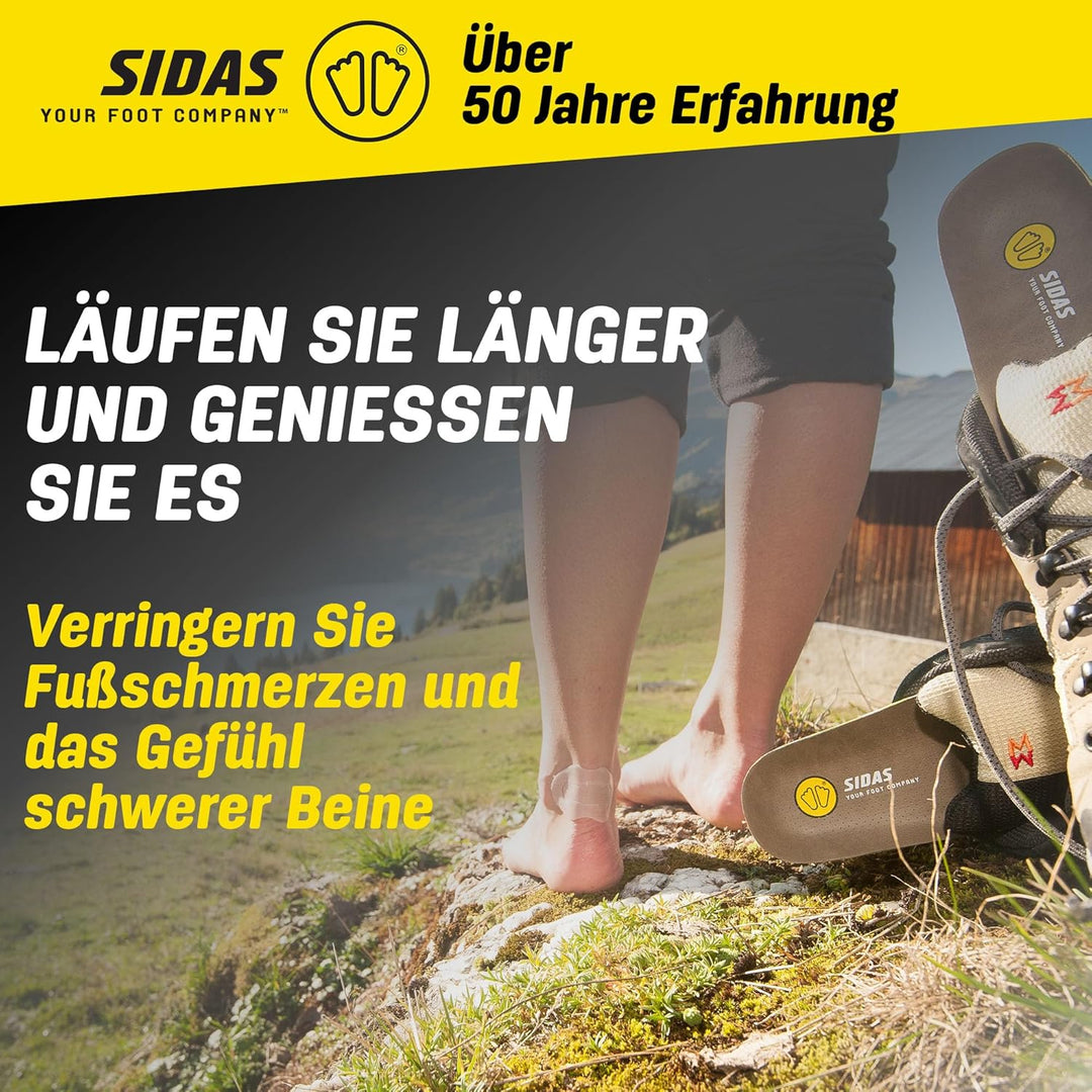 Sidas 3D Einlegesohlen für Wanderungen & Outdoor-Aktivitäten 42-43 Grün, 42-43 Grün