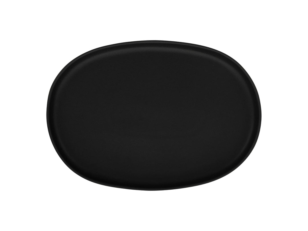 CreaTable, 30002, Serie Uno Black - Servierplatte oval, Geschirrset, Servierplatte 1 teilig Black Se