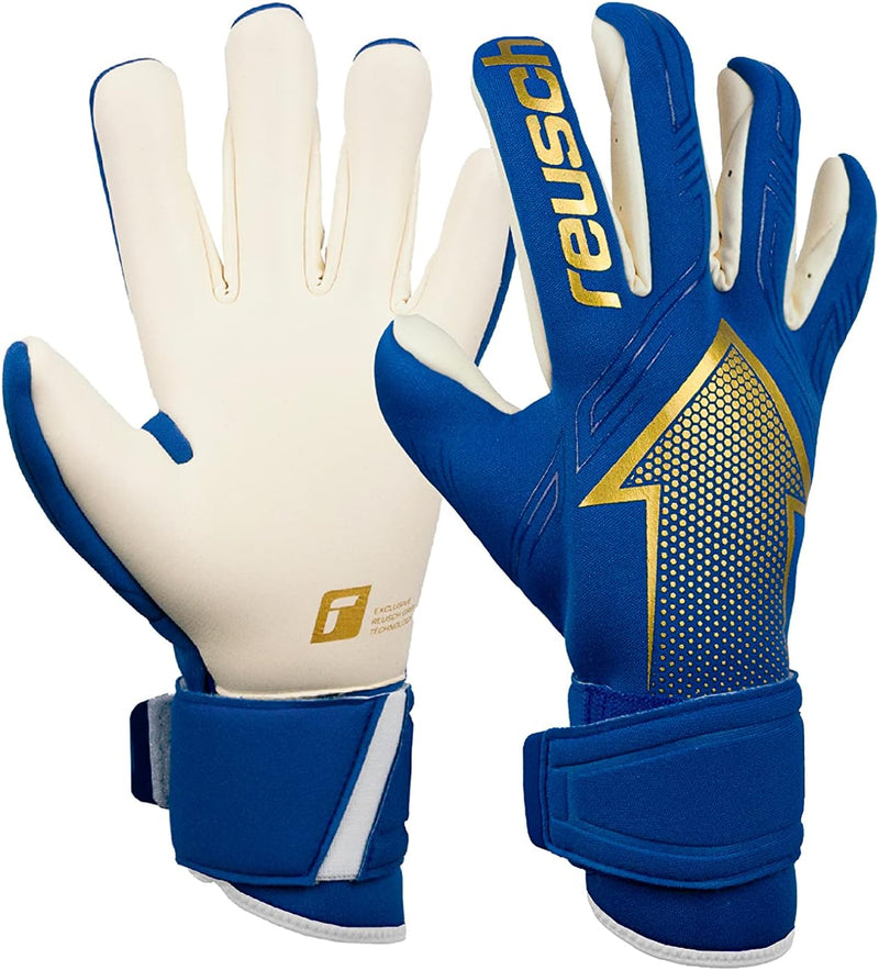 Reusch Herren Arrow Unisex Torwarthandschuhe mit Innennaht Schnitt und Grip Gold X Belag, Geeignet f