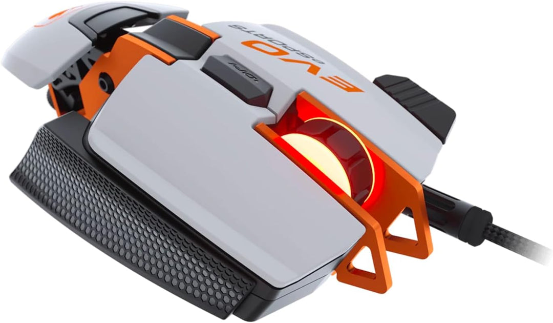 COUGAR Gaming | Gaming-Maus | 700M Evo White E-Sport – ergonomisch – optischer Pixart PMW3389 Sensor