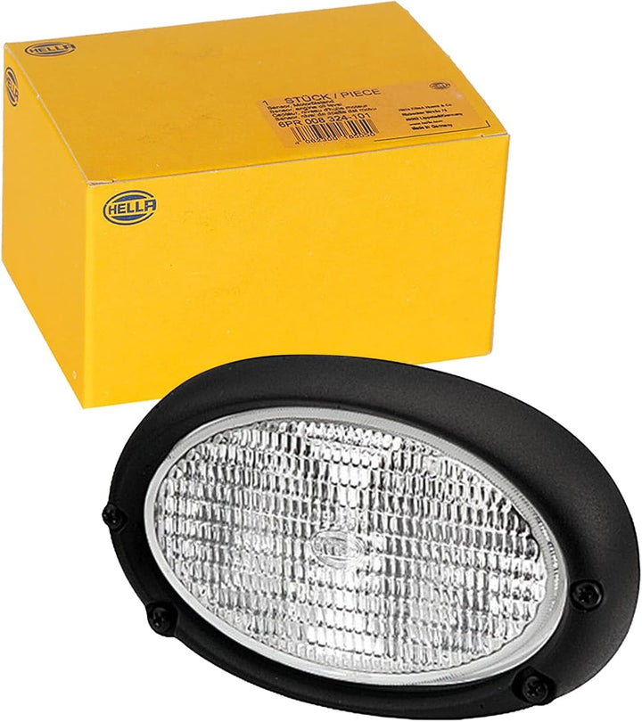 HELLA - Halogen-Arbeitsscheinwerfer - Oval 100 - 12V - Einbau/Schraubanschluss - 2-Punkt Befestigung