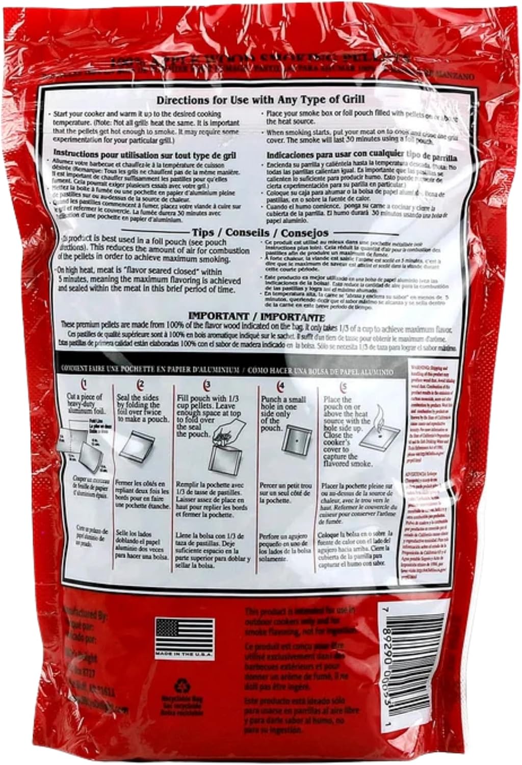 BBQr´s Delight BD-5005 Apfel Holz Pellets, 450 g Bbq Delight, Pallets, Apfel, Bbq Delight, Pallets,