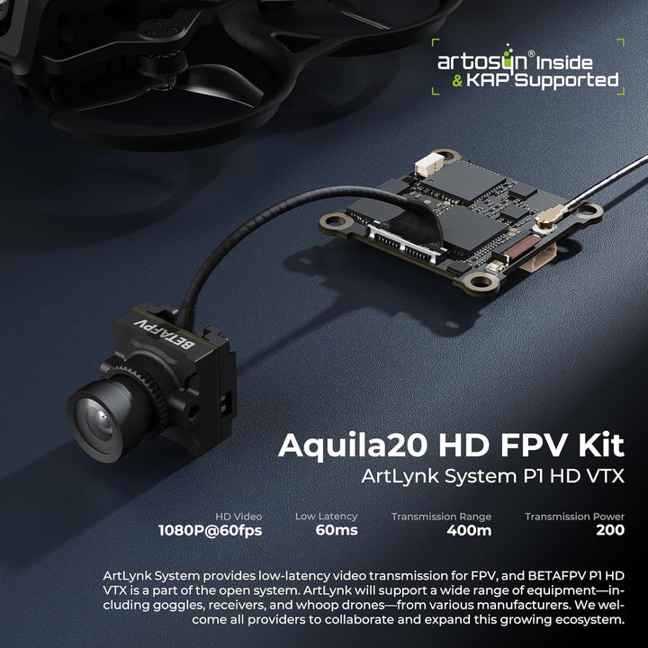 BETAFPV Aquila20 HD FPV Kit mit 1080P Kamera, Höhenhaltung, DVR Funktion, Integriertem P1 HD Digital
