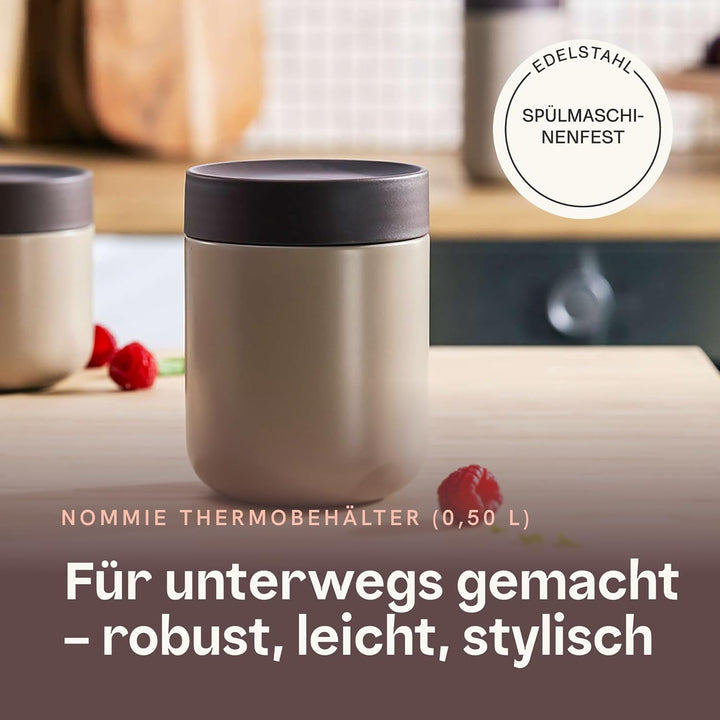 Berghoff Home Thermobehälter für Essen – 0,5L – Edelstahl Warmhaltebehälter – Thermobecher für Geträ