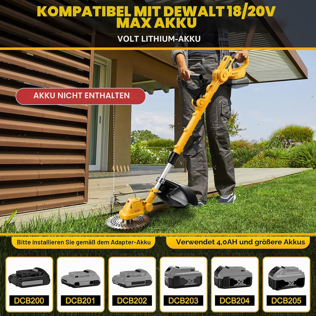 Akku Rasentrimmer Freischneider für Dewalt 20V 18V (ohne Akkus)