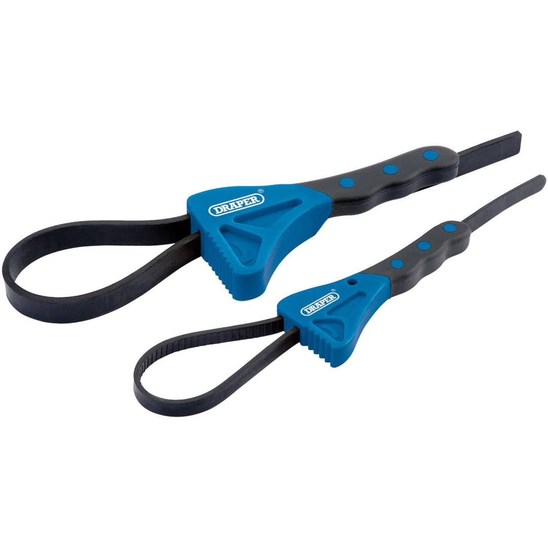 Draper 43863 Bandschlüsselsatz 2-teilig mit Softgrip-Griffen 1 Blau, 1 Blau