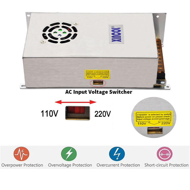 XINCOL AC110V/AC220V to DC24V 30A 720W Trafo Transformator Adapter Netzteil Schaltnetzteil für LED-L