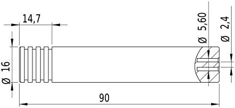 LASERFUCHS Linienlaser grün, 532nm, 90°, 3VDC, Ø16x90 mm, Fokus 3m, Laserklasse 1, inkl. Netzteil -