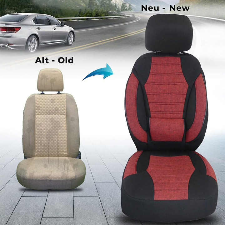 BREMER SITZBEZÜGE Mass Sitzbezüge Schonbezüge für Skoda Octavia 3 Typ 5E KT102 KT102 - Schwarz/Rot O