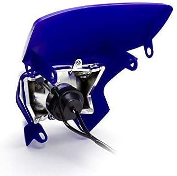 Alchemy Parts Motorrad Scheinwerfer - Streetfighter & Supermoto - Blau - 12V 35W