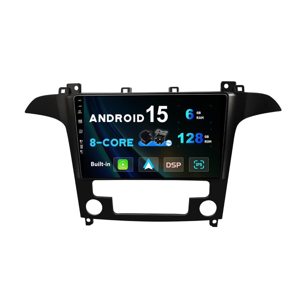 SXAUTO Android 12 - [6G+128G] - IPS Autoradio Passt für Ford S-Max (2006-2015) - Eingebaut Wireless