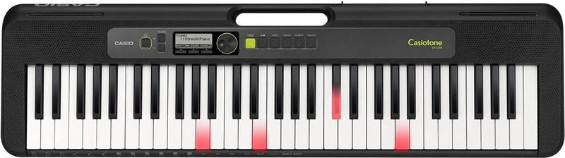 Casio LK-S250 CASIOTONE Leuchttastenkeyboard mit 61 anschlagdynamischen Tasten im Piano-Look mit Beg