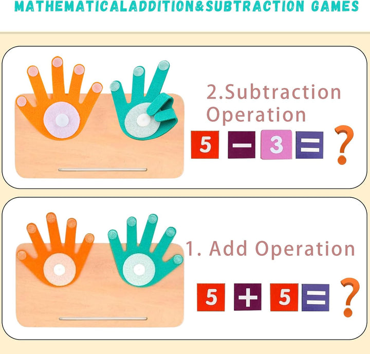 Holz Mathe Spielzeug Zählen Lernen für Kinder, Pädagogische Rechenspiel 3 4 5 6 Jahre, Montessori Ma