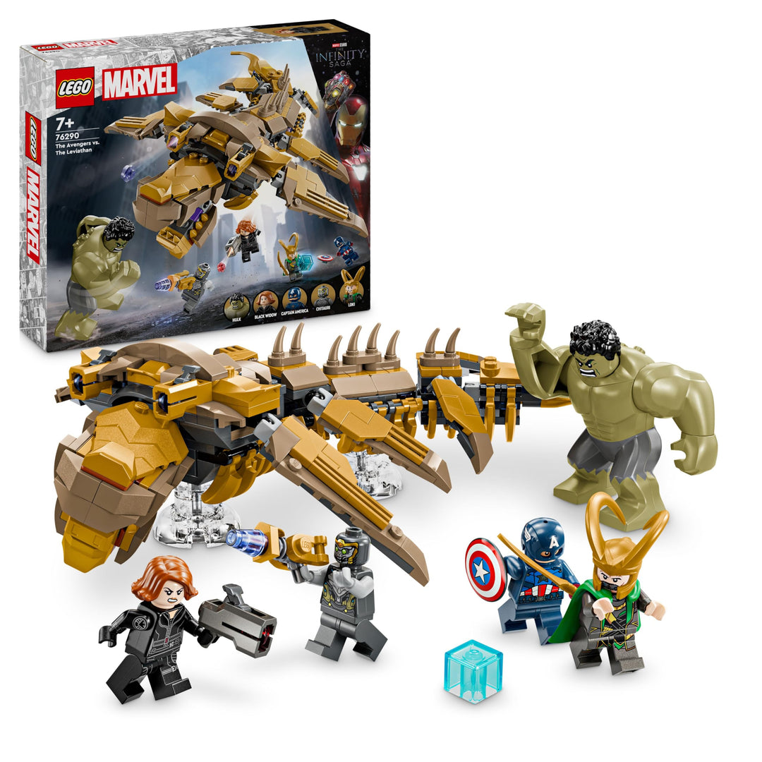 LEGO Marvel Avengers vs. Leviathan, Bauspielzeug, Set mit dem Hulk und den Minifiguren Captain Ameri
