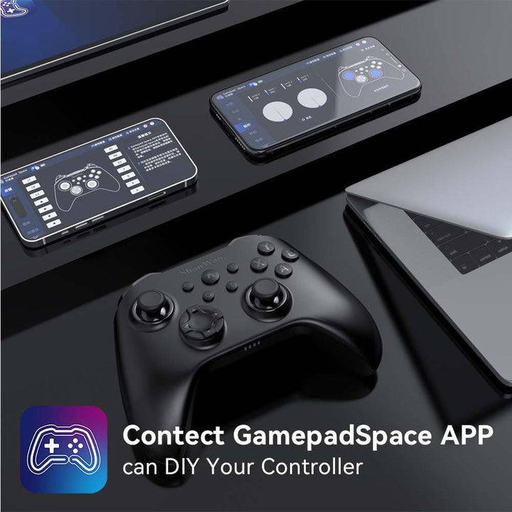 ShanWan Wireless Controller für Windows- PC, Android, iPhone, Android, Switch, Steam, Gamepad 2.4G B