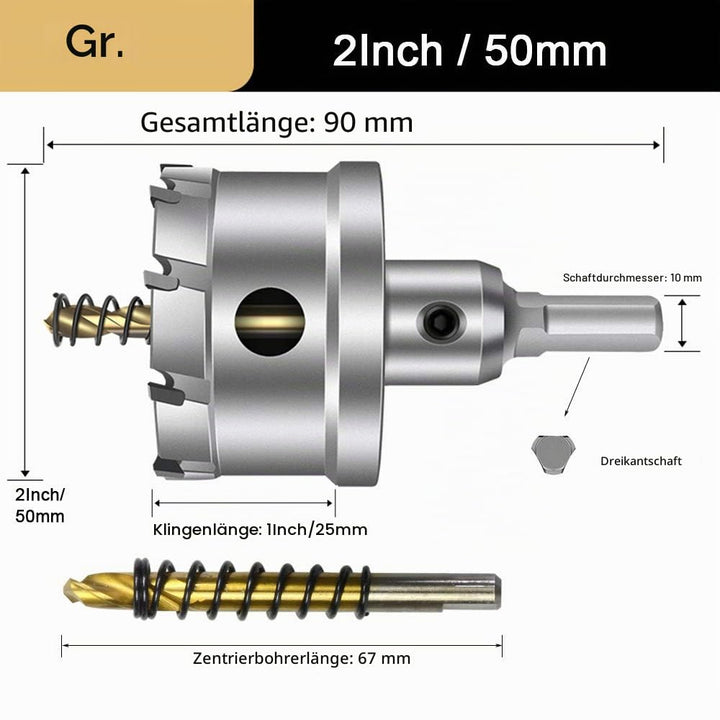 ASNOMY 8pcs grosses Lochsäge Hartmetall-Bohrer, 16–60 mm, hochwertiger TCT-Bohrer-Lochsägen-Set, tit