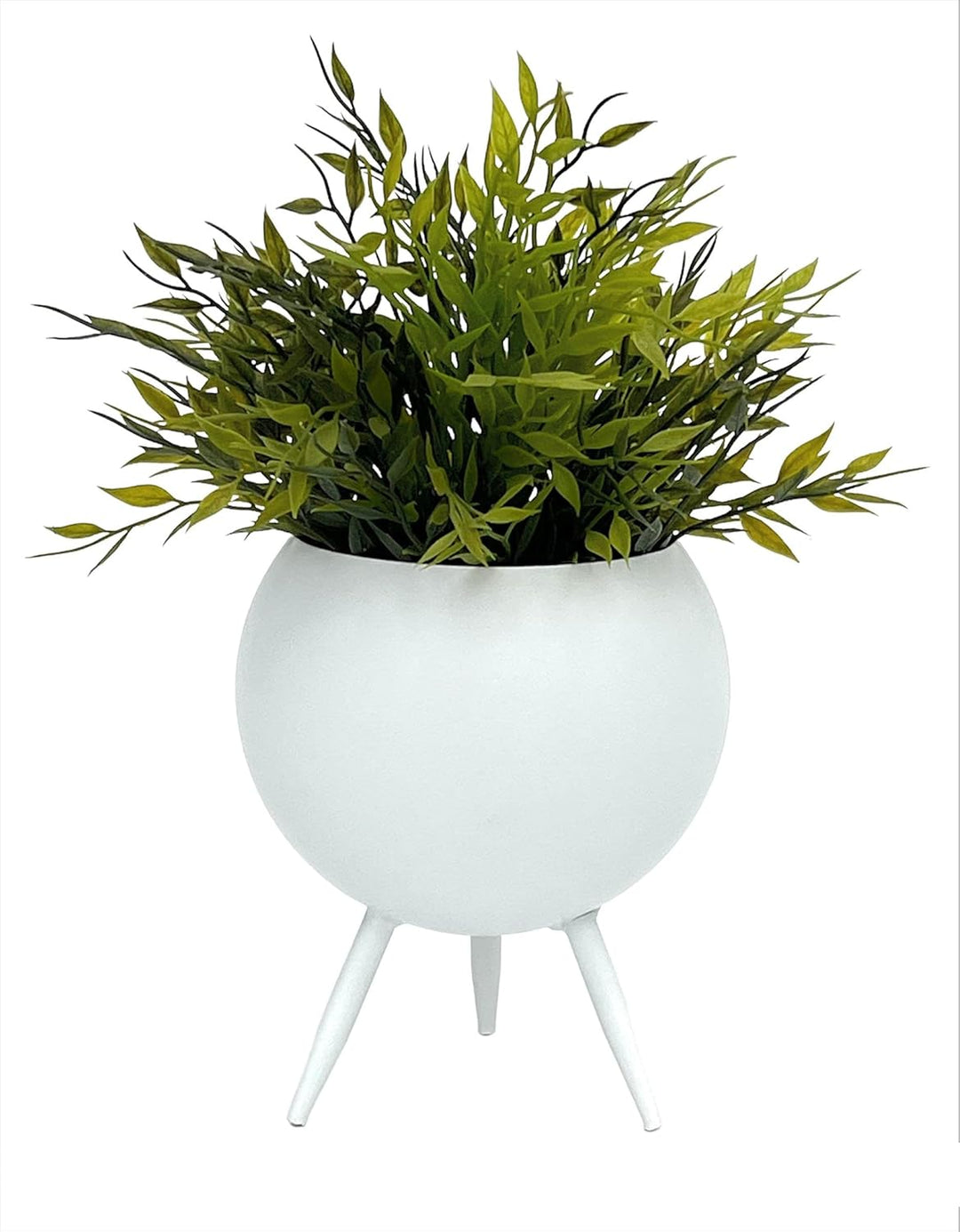 DanDiBo Blumenhocker Metall mit Topf Weiss 19 cm Blumenständer 96259 S Blumensäule Modern Pflanzenst