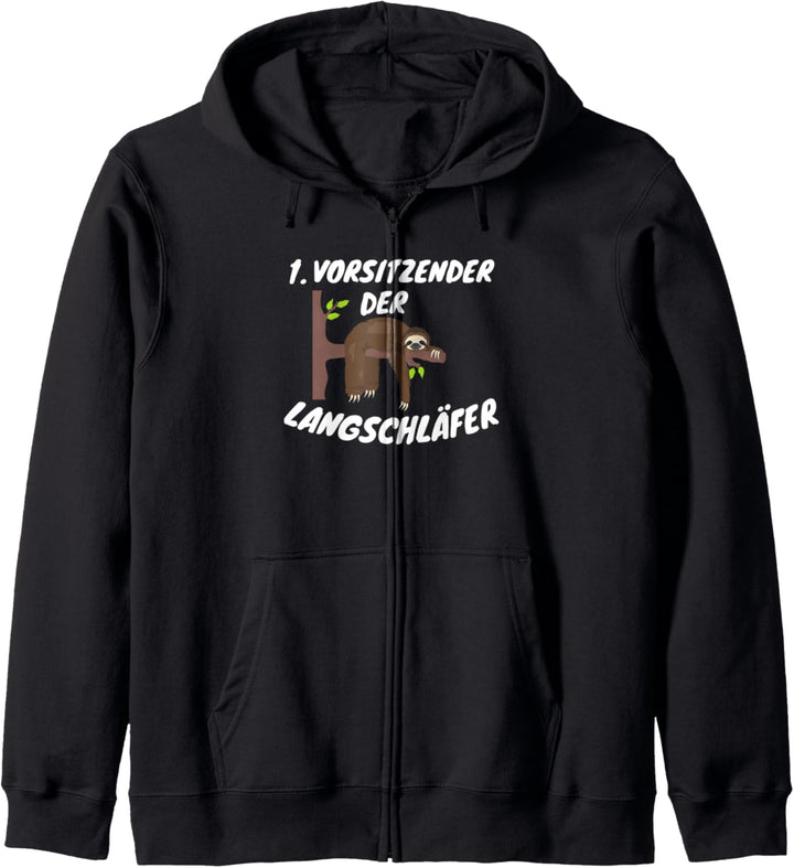 1. Vorsitzender der Langschläfer Faultier Kapuzenjacke