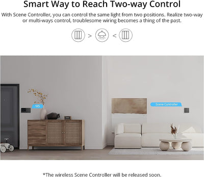 SONOFF Smart Wandschalter,Smart Wlan Lichtschalter,M5-2C-86 2 Gang Smart Home Schalter vom Typ 86,Ph