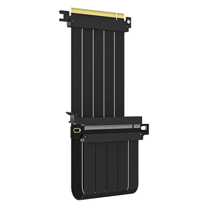 GLOTRENDS 400mm PCIe 4.0 X16 GPU Riser Kabel, Dual 180 Grad Winkel, Kompatibel mit Gen 4 GPUs, wie R