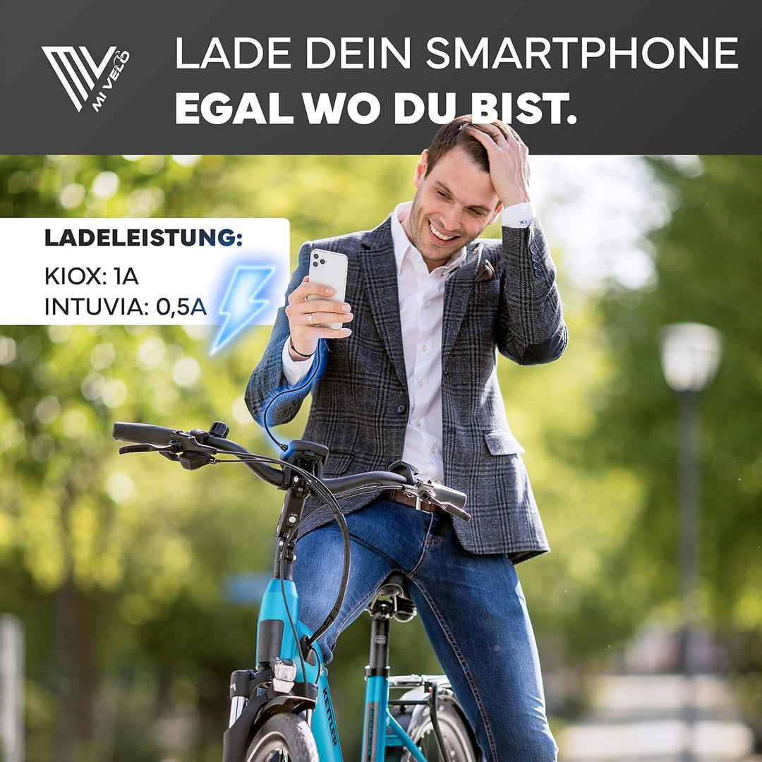 MIVELO E-Bike Ladekabel für Bosch Intuvia, Kiox(ausser 300), Nyon (alt) - Micro USB Kabel für E-Bike