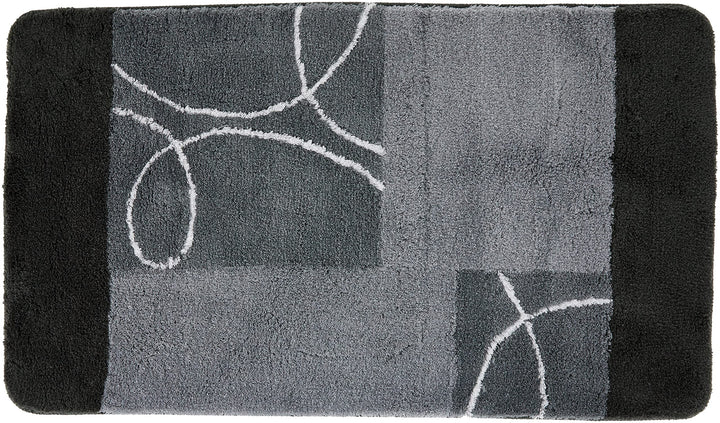 Kleine Wolke Badteppich Curly grau 70 x 120 cm 70 x 120 cm Grau, 70 x 120 cm Grau