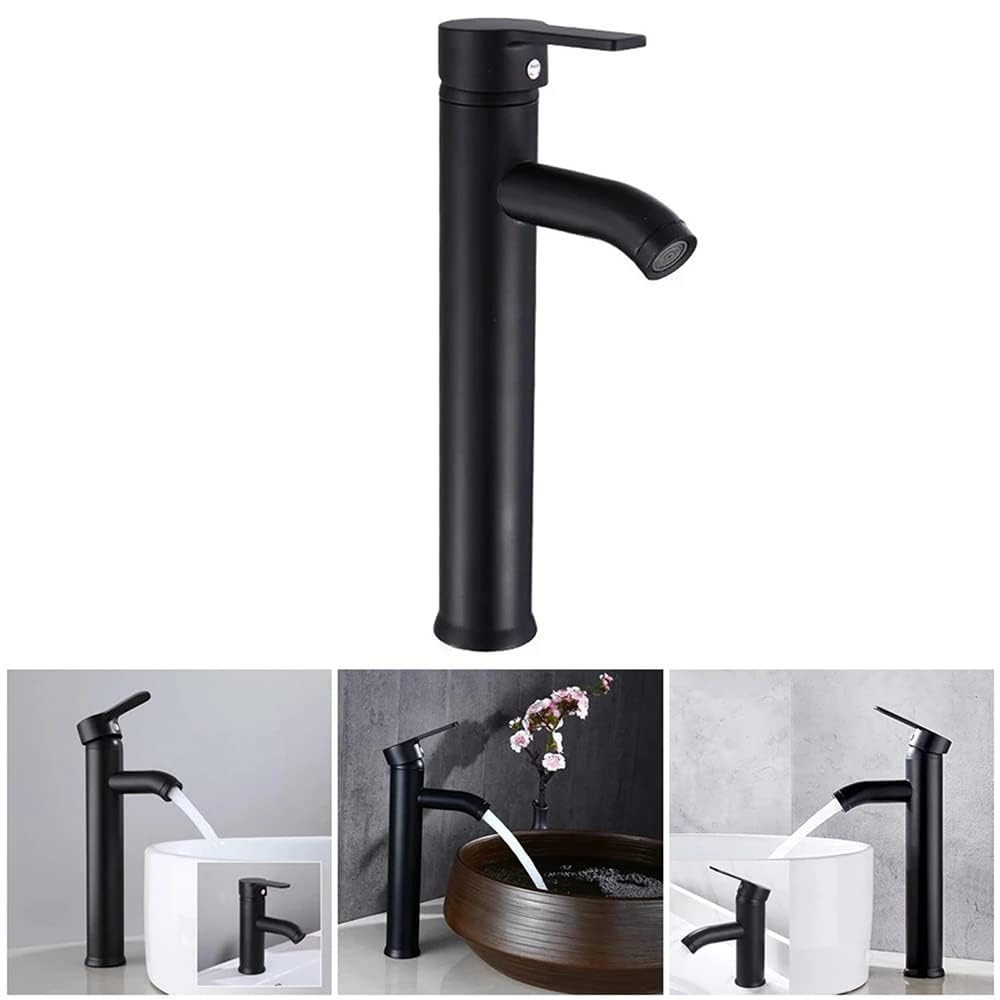 NEWFUN Schwarze Waschtischarmatur, Badarmatur, Hochwertiger Wasserhahn Badezimmer, verschleissfest,