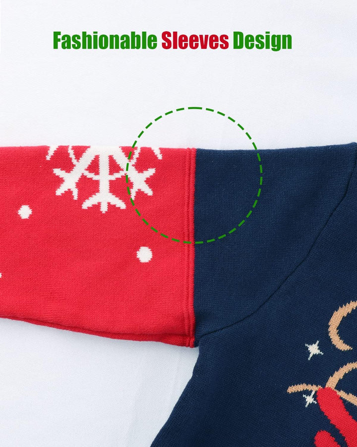 Minizone Baby Winter Strickpullover Weihnachten Langarm Sweatshirts Warme Kleidung 1-6 Jahre 1-2 Jah